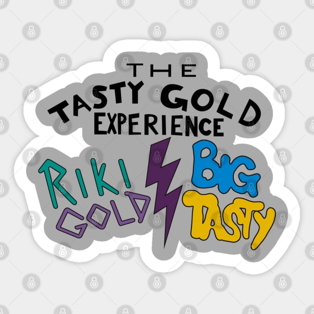 The Tasty Gold Experience (White) Sticker by innercoma@gmail.com